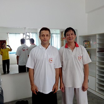 In 2012, with my Tai Chi Chuan instructor Sifu Len Lee Nam in the The Huang Sheng Shyan Tai Chi Chuan Association in Kuala Lumpur, Malaysia