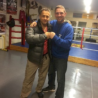 In Sweden, 2010, after some boxing training with Armand Krajnc - former (2002) WBO middleweight boxing Champion