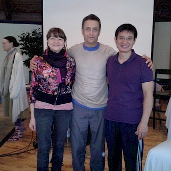 With my wife Iwona, and Qigong Master Robert Peng at the Omega Center in New York, USA, after completing his 2014, two week intensive Qigong Healing Workshop