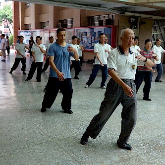With Senior Tai Chi Chuan Master Zuen Wei-Ming, in 2012, Taipei, Taiwan