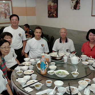 With Senior Tai Chi Chuan Master Zuen Wei-Ming and students, in 2012, in Taipei, Taiwan